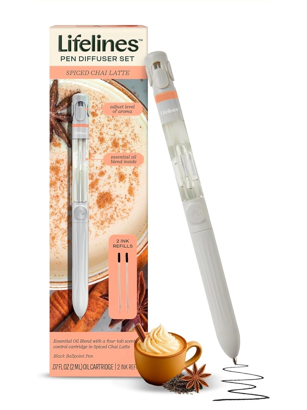Lifelines - Pen Diffuser Set - Spiced Chai Latte